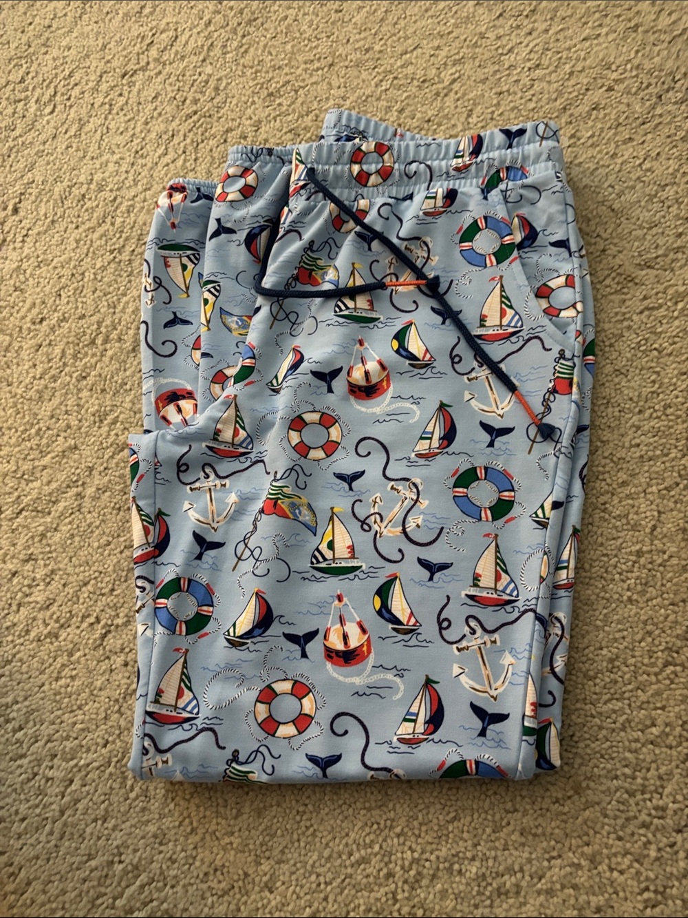 NWOT Vera Bradley Light Blue Nautical Pajama Pants